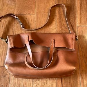 Madewell | Foldover Tote in English Saddle